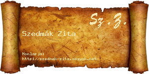 Szedmák Zita névjegykártya